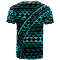 Pohnpei Custom T Shirt Blue Tribal Seamless Special Pattern - Polynesian Pride