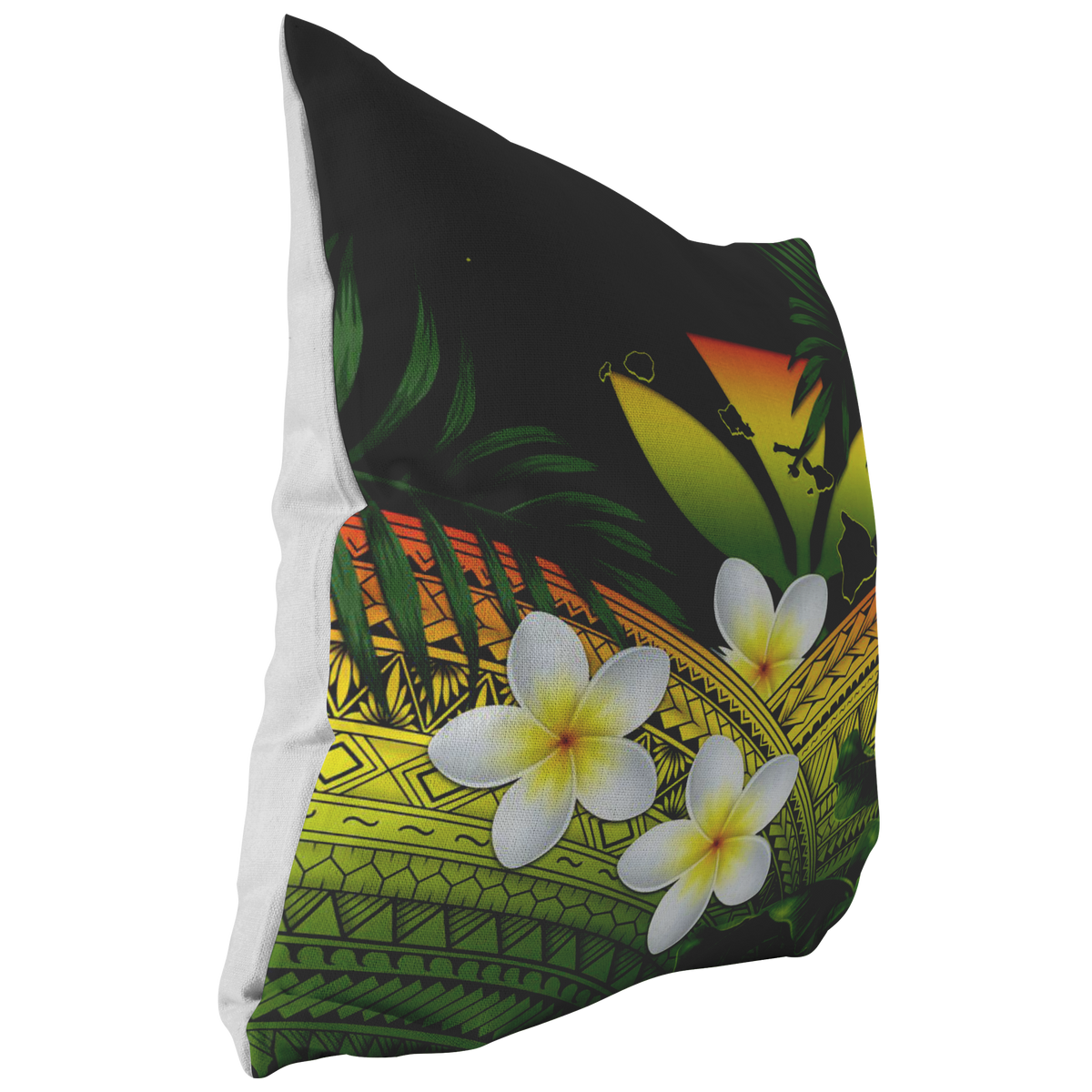 Kanaka Maoli (Hawaiian) Pillow Cases, Polynesian Plumeria Banana Leaves Reggae - Polynesian Pride