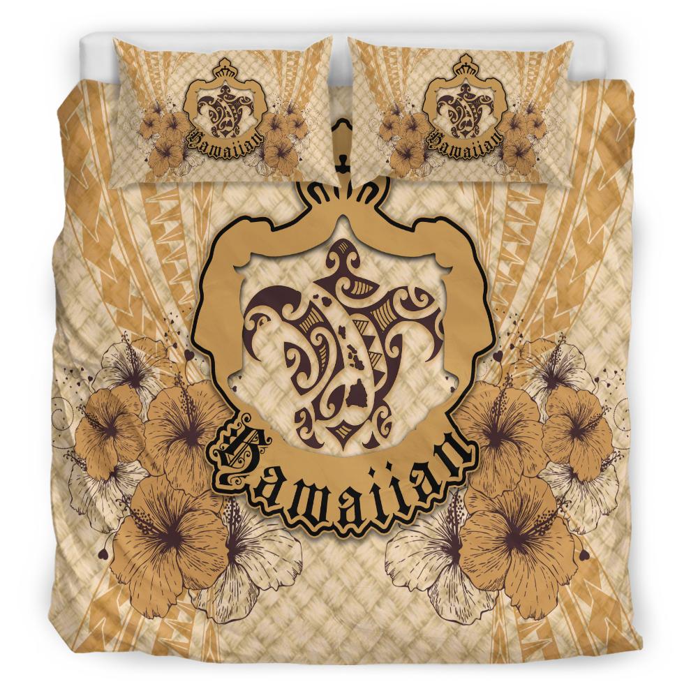Hawaii Lauhala Turtle Map Polynesian Bedding Set - Ori Style AH - Polynesian Pride