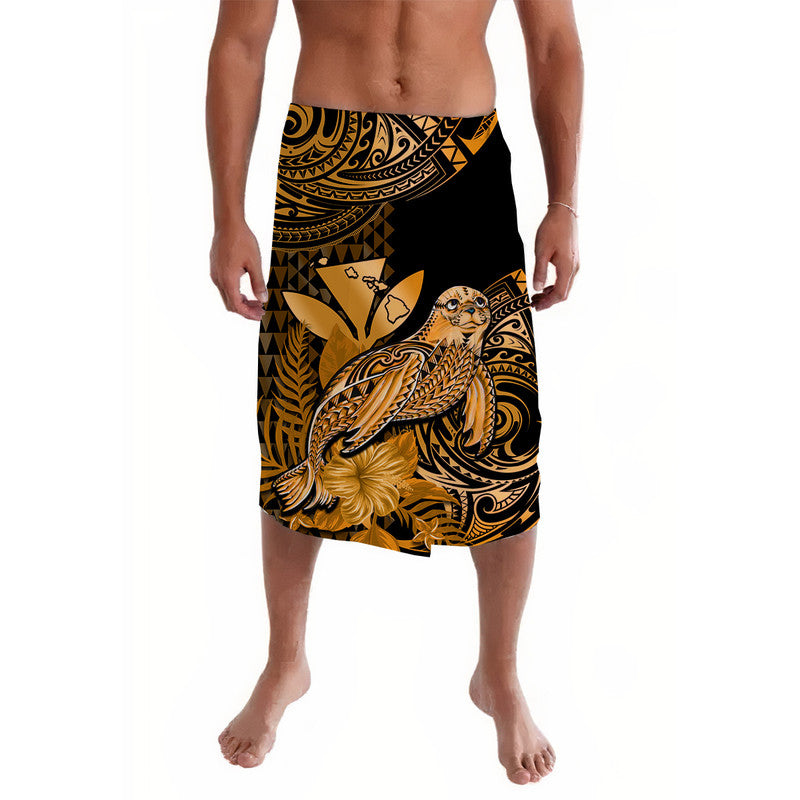 Hawaii Monk Seal Lavalava Polynesian Kakau With Kanaka Gold LT14 Gold - Polynesian Pride