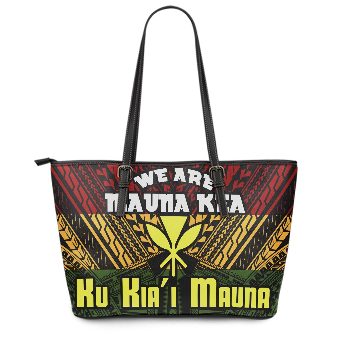 Hawaii Mauna Kea Kanaka Polynesian Leather Tote - Hill Style - AH Royal - Polynesian Pride