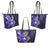 Hawaii Turtle Purple Hibiscus Polynesian Leather Tote - Anne Style - AH - Polynesian Pride