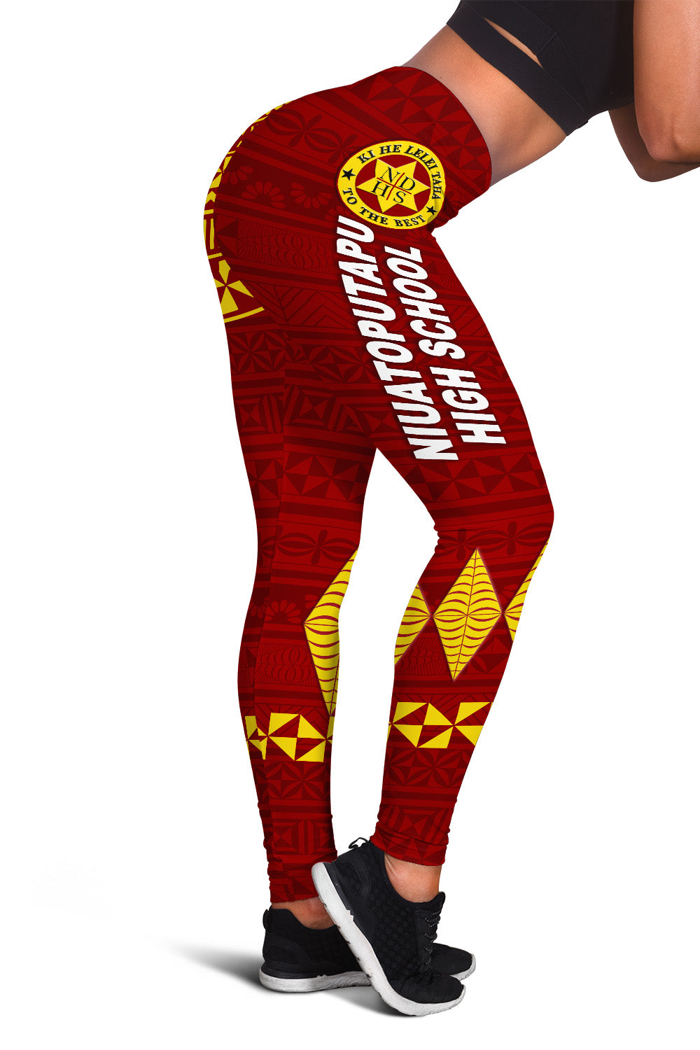 Tonga Niuatoputapu High School Women Leggings Simple Style LT8 Maroon - Polynesian Pride