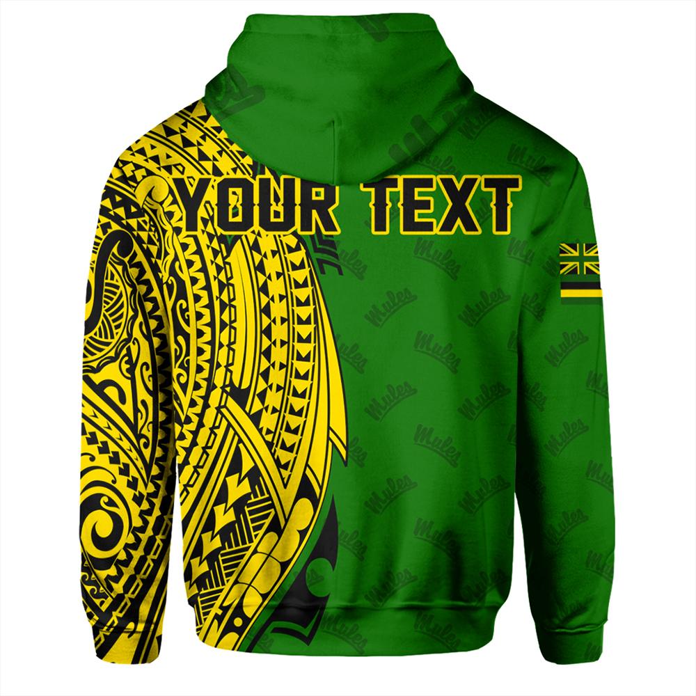 Custom Hawaii Hoodie Leilehua High Tribal Kakau Zip Hoodie - Polynesian Pride