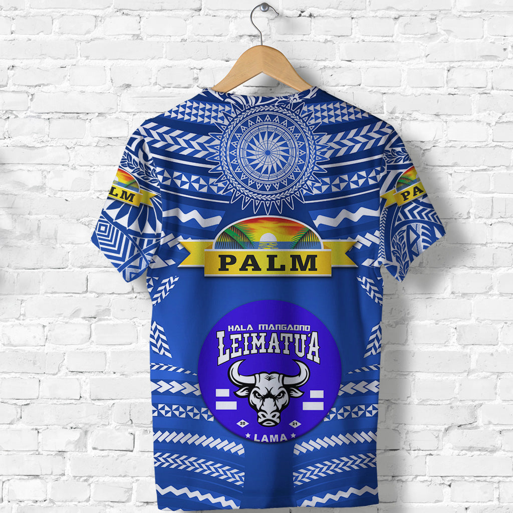 Custom Mate Maa Tonga T Shirt Leimatua Bulls Creative Style Blue NO.1 LT8 - Polynesian Pride