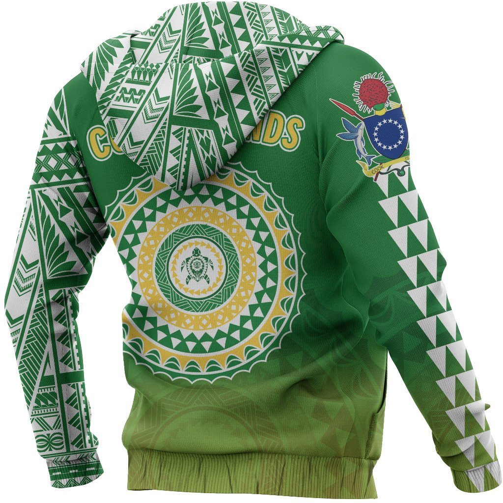 Cook Islands Hoodie Tattoo Style (Zip) - Polynesian Pride
