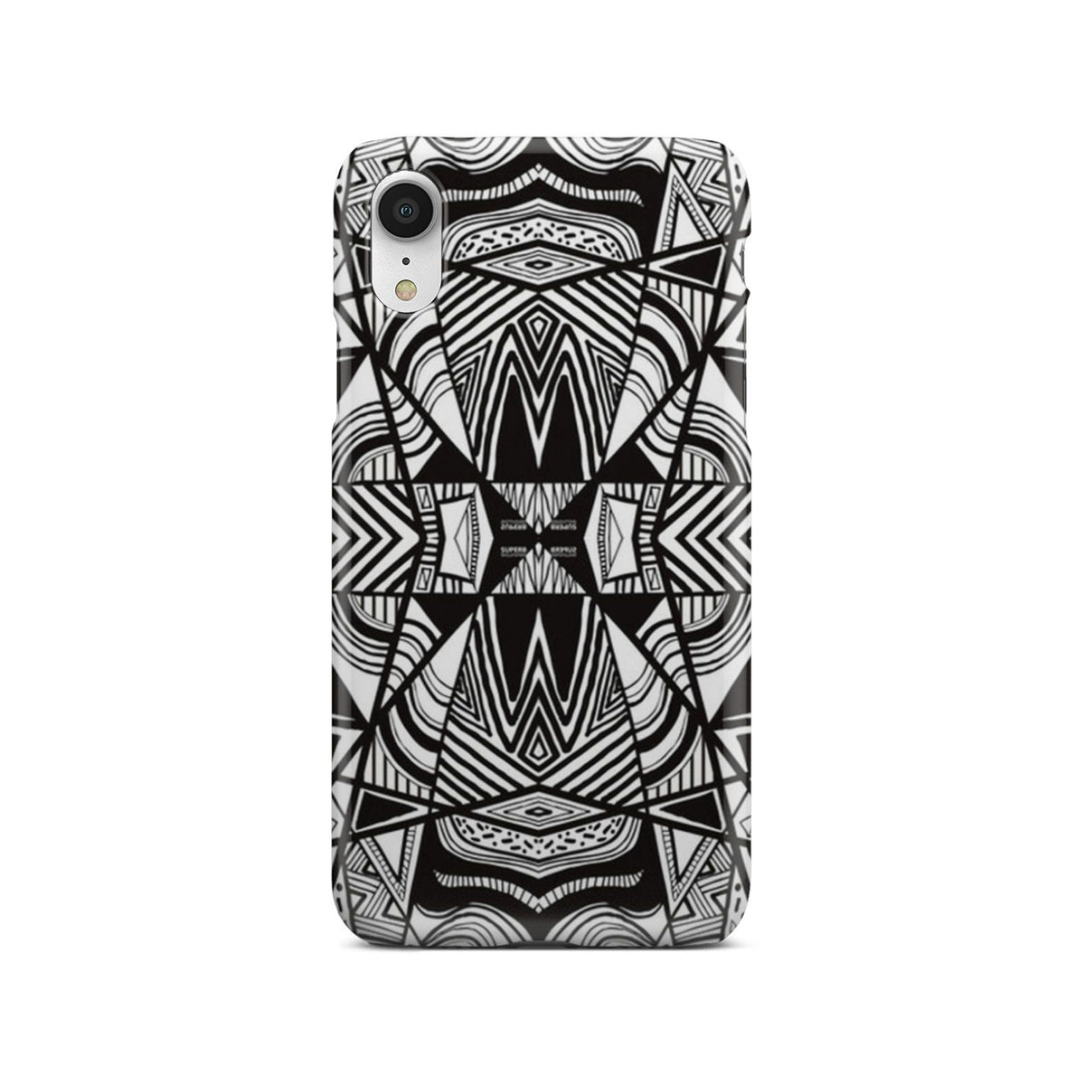 Polynesian Tribal Phone Case White And Black iPhone Xr - Polynesian Pride