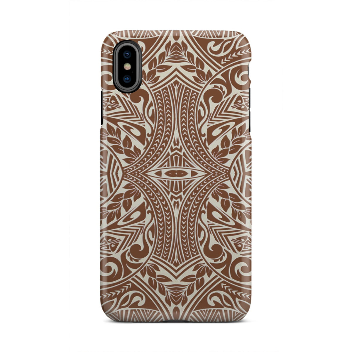 Polynesian Tribal Tough Case Brown iPhone Xs Max - Polynesian Pride