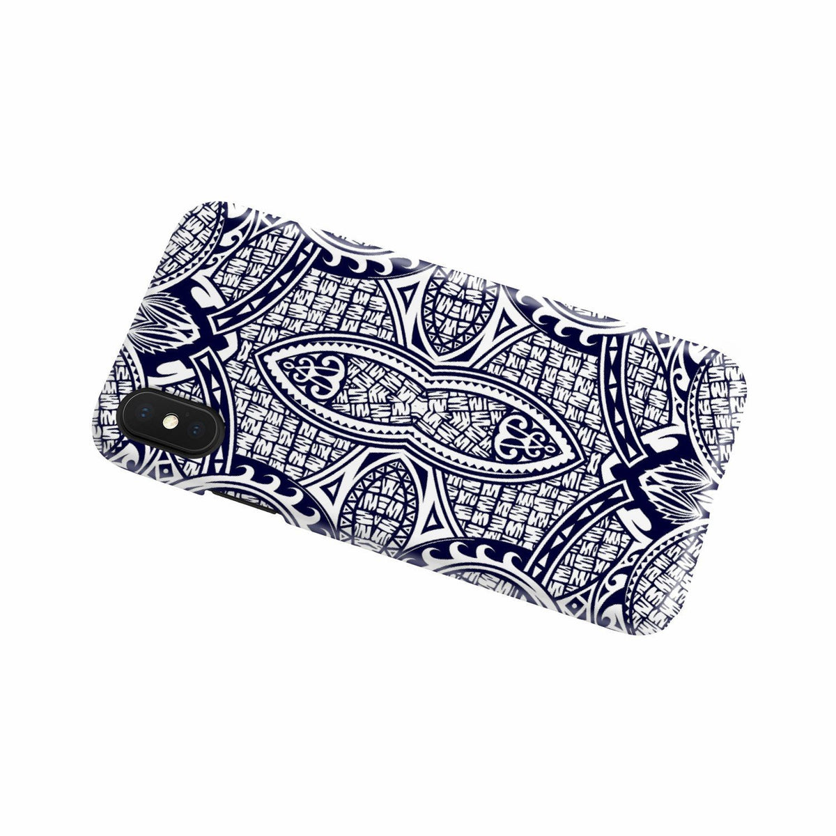Polynesian Phone Case Blue And White - Polynesian Pride