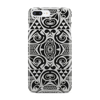 Polynesian Tribal Phone Case Black White iPhone 8 Plus - Polynesian Pride