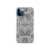 Polynesian Phone Case White And Black iPhone 12 Pro - Polynesian Pride