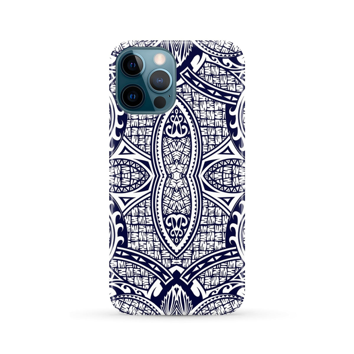 Polynesian Phone Case Blue And White iPhone 12 Pro Max - Polynesian Pride