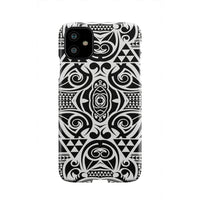 Polynesian Tribal Phone Case Black White iPhone 11 - Polynesian Pride