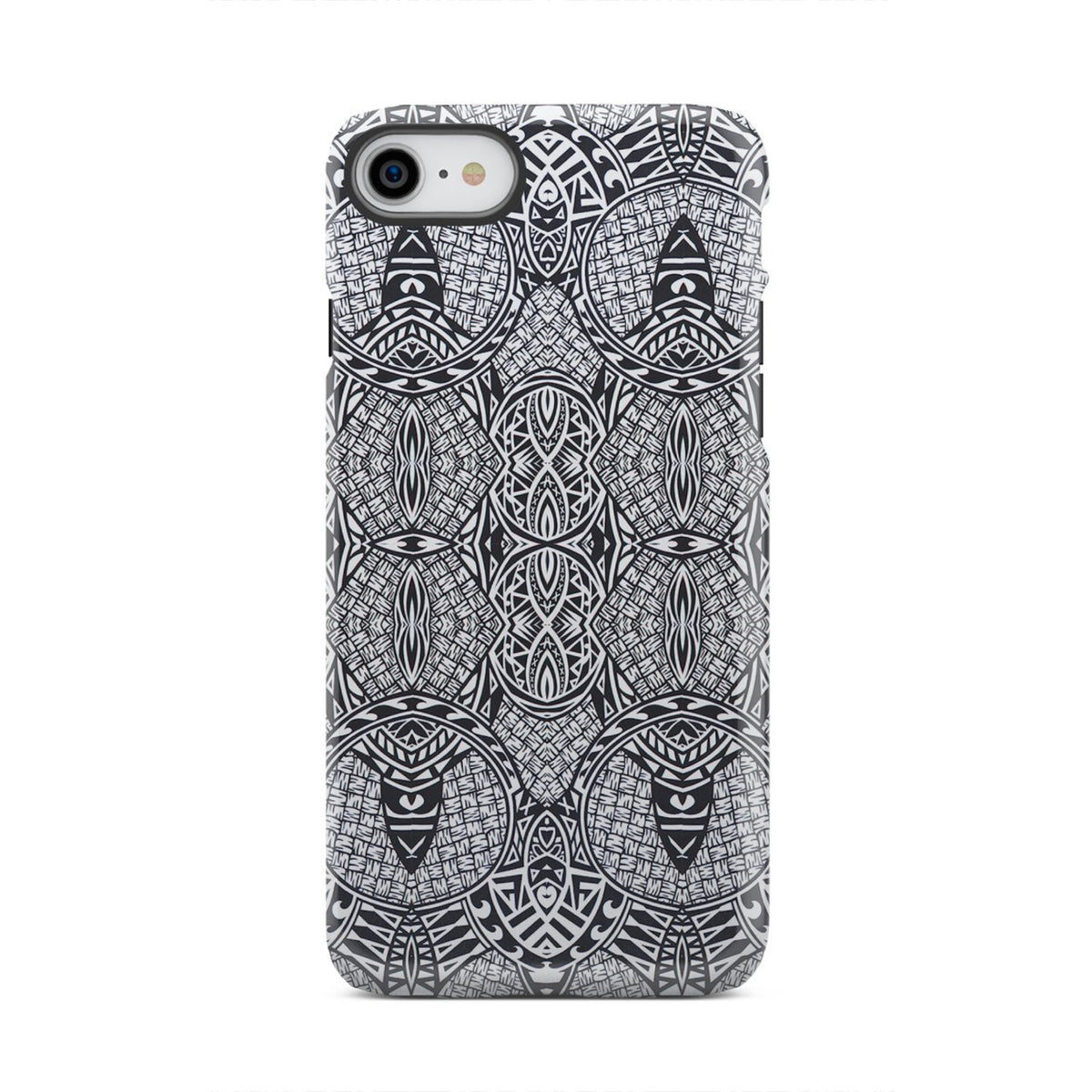 Polynesian Tough Case Black And White iPhone 8 - Polynesian Pride