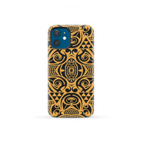 Polynesian Tough Case Yellow Black iPhone 12 Mini - Polynesian Pride