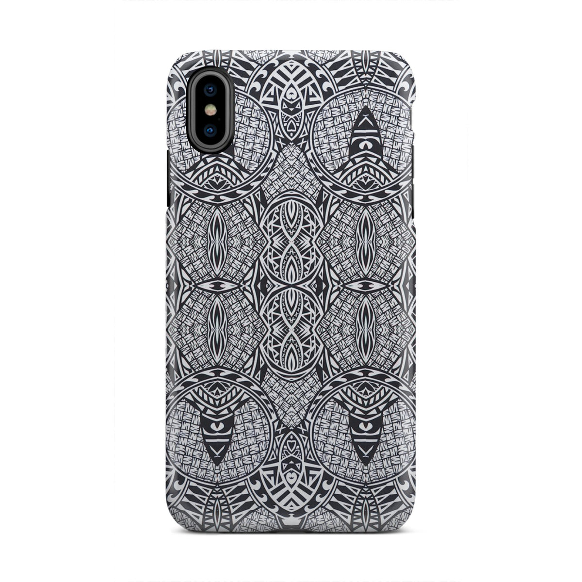 Polynesian Tough Case Black And White iPhone Xs Max - Polynesian Pride