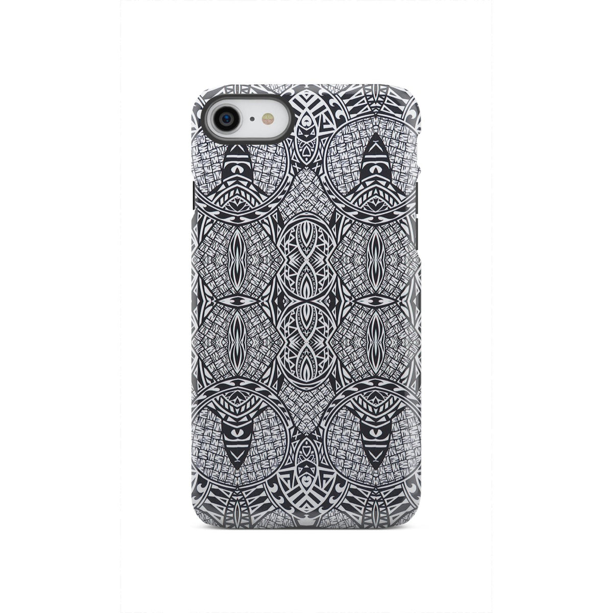 Polynesian Tough Case Black And White iPhone SE 2020 - Polynesian Pride