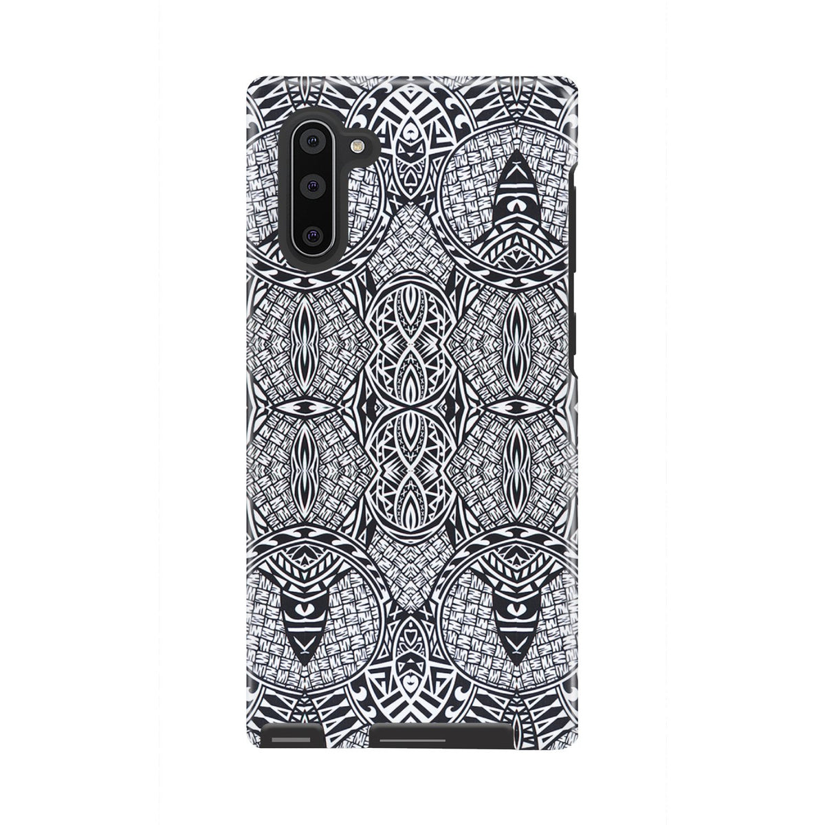 Polynesian Tough Case Black And White Samsung Galaxy Note 10 - Polynesian Pride