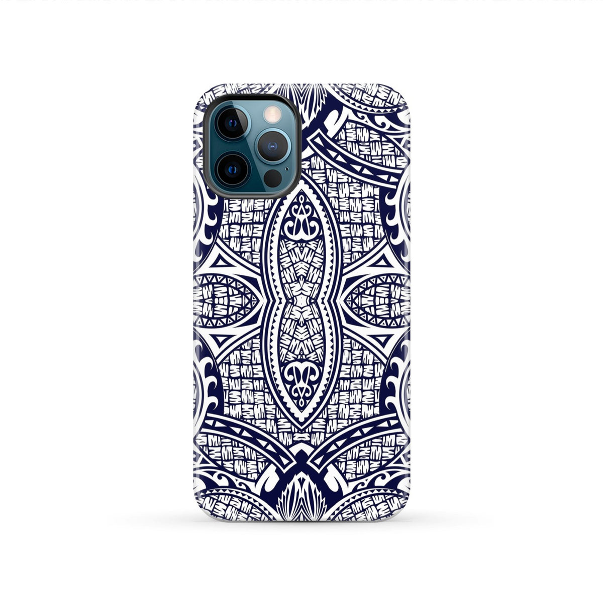Polynesian Tough Case Blue And White iPhone 12 Pro - Polynesian Pride
