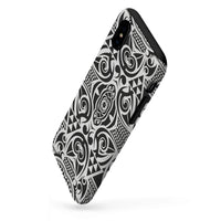Polynesian Tribal Tough Case Black White - Polynesian Pride