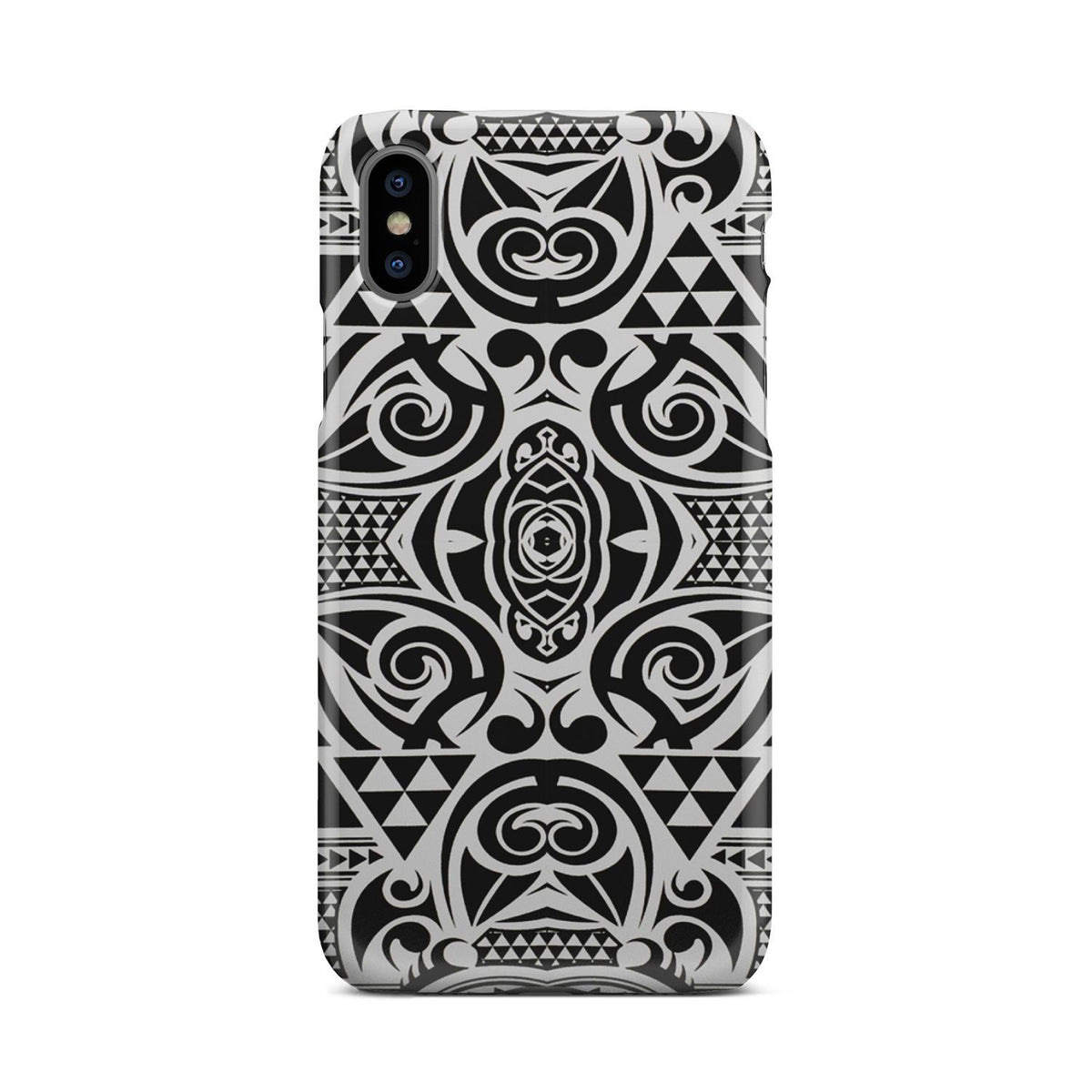 Polynesian Tribal Phone Case Black White iPhone Xs - Polynesian Pride