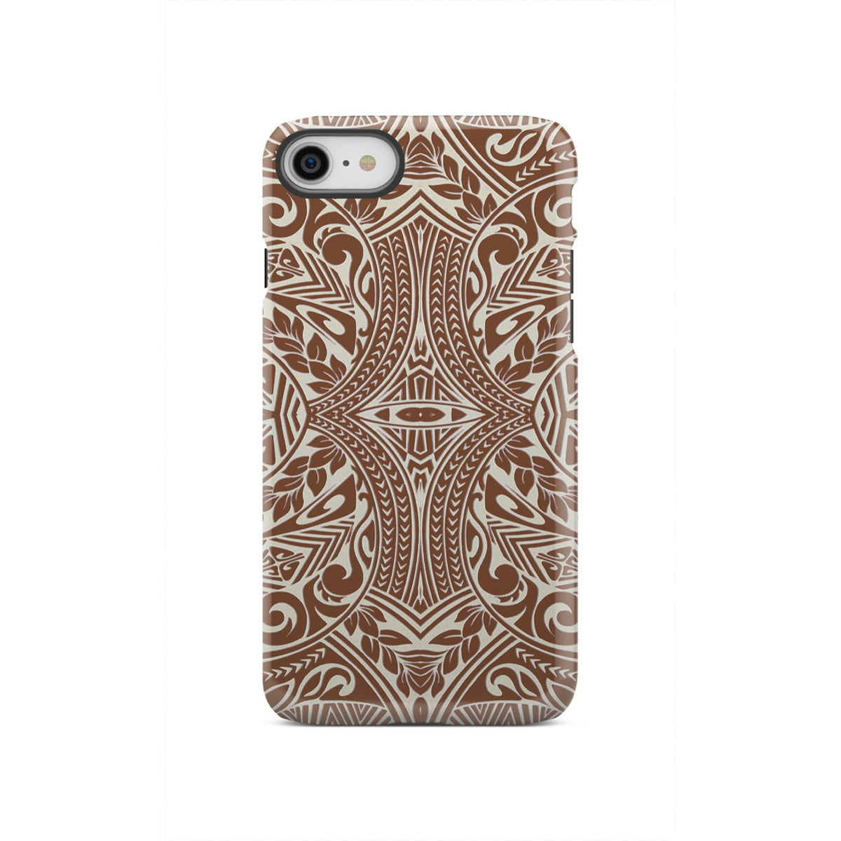 Polynesian Tribal Tough Case Brown iPhone SE 2020 - Polynesian Pride