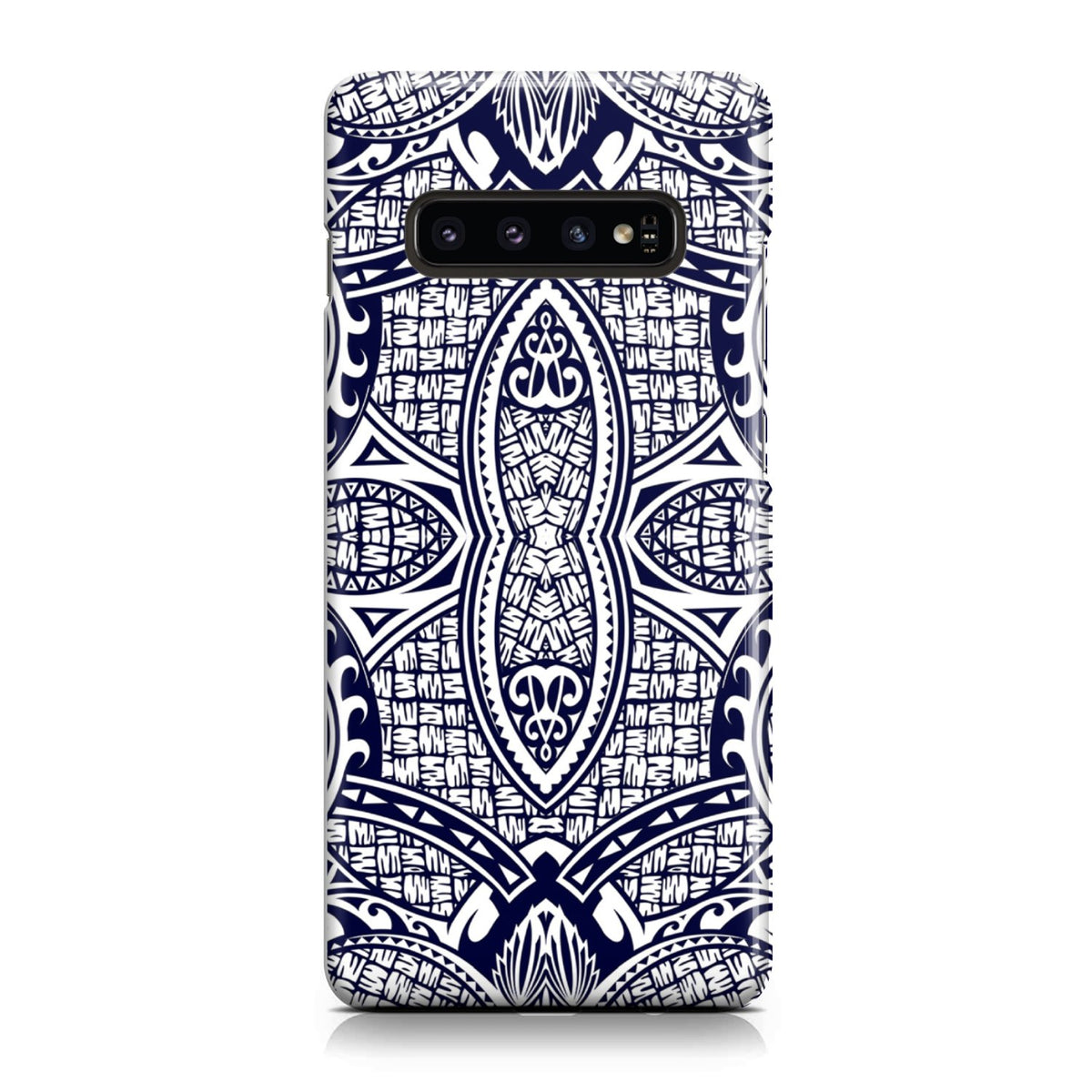 Polynesian Phone Case Blue And White Samsung Galaxy S10 - Polynesian Pride
