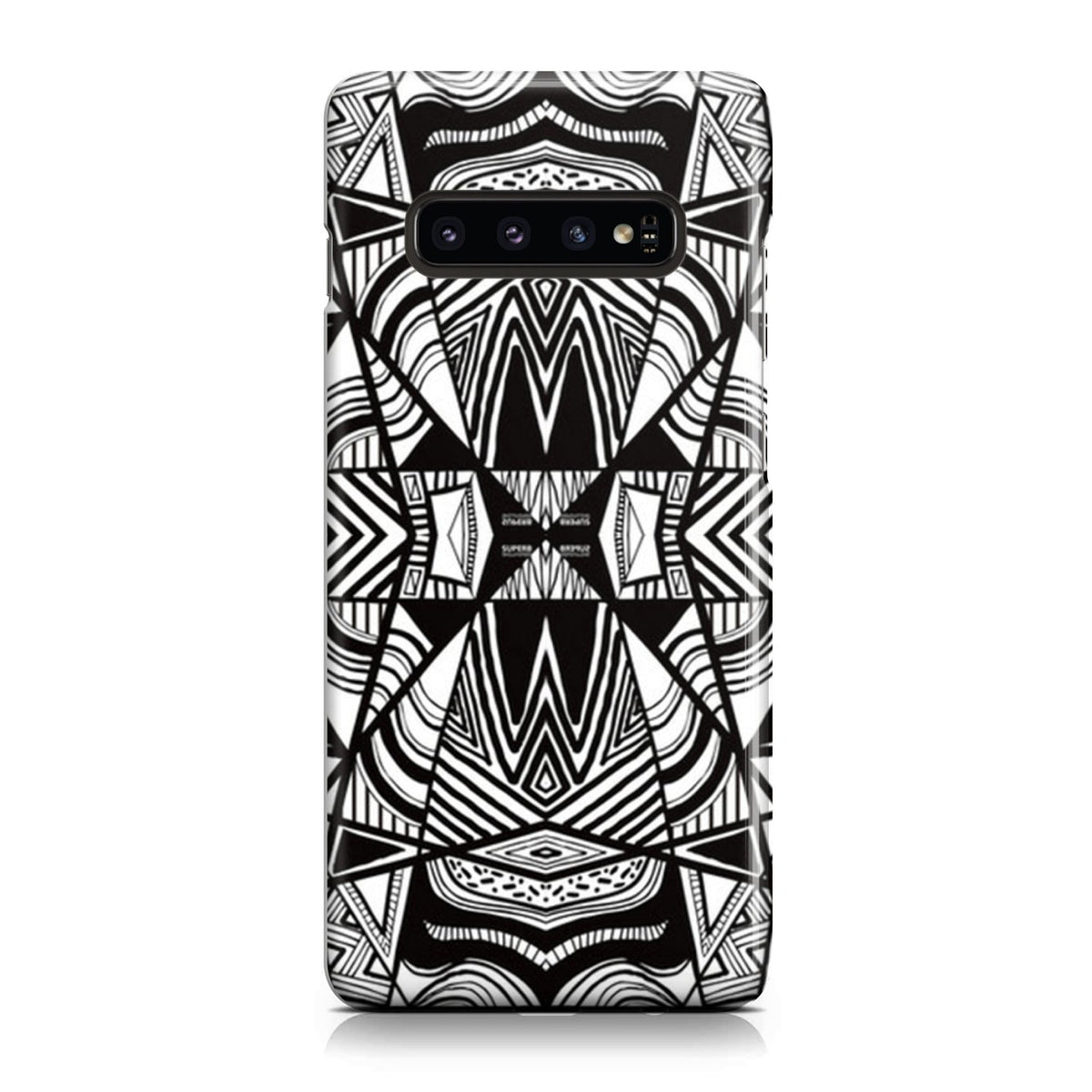 Polynesian Tribal Phone Case White And Black Samsung Galaxy S10 Plus - Polynesian Pride