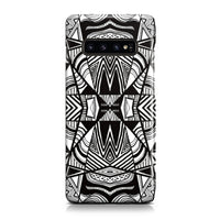 Polynesian Tribal Phone Case White And Black Samsung Galaxy S10 Plus - Polynesian Pride