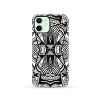 Polynesian Tribal Tough Case White And Black iPhone 12 - Polynesian Pride