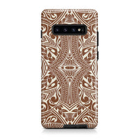 Polynesian Tribal Tough Case Brown Samsung Galaxy S10 - Polynesian Pride