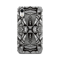 Polynesian Tribal Tough Case White And Black iPhone Xr - Polynesian Pride