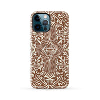 Polynesian Tribal Tough Case Brown iPhone 12 Pro Max - Polynesian Pride