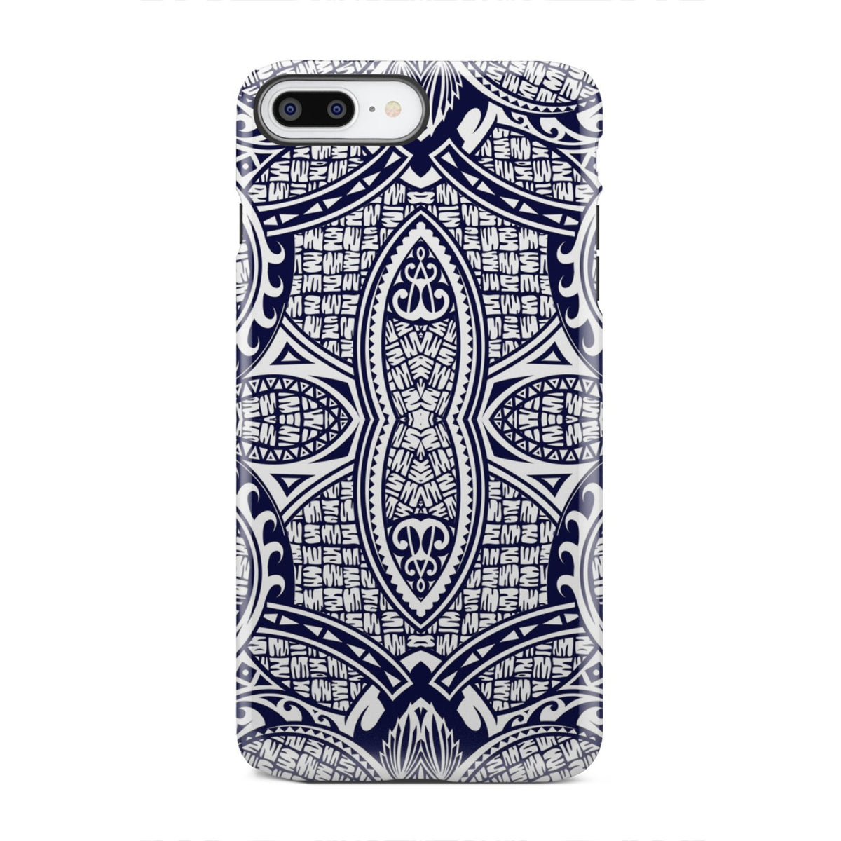 Polynesian Tough Case Blue And White iPhone 7 Plus - Polynesian Pride