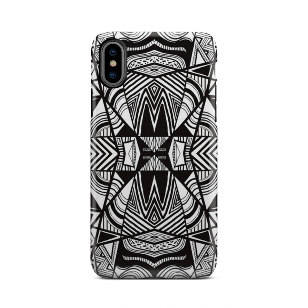 Polynesian Tribal Tough Case White And Black iPhone X - Polynesian Pride