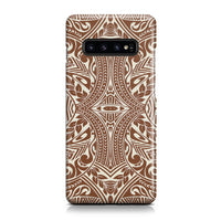 Polynesian Tribal Phone Case Brown Samsung Galaxy S10 - Polynesian Pride