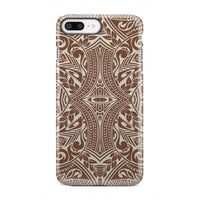 Polynesian Tribal Tough Case Brown iPhone 8 Plus - Polynesian Pride