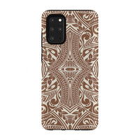 Polynesian Tribal Tough Case Brown Samsung Galaxy S20 Plus - Polynesian Pride