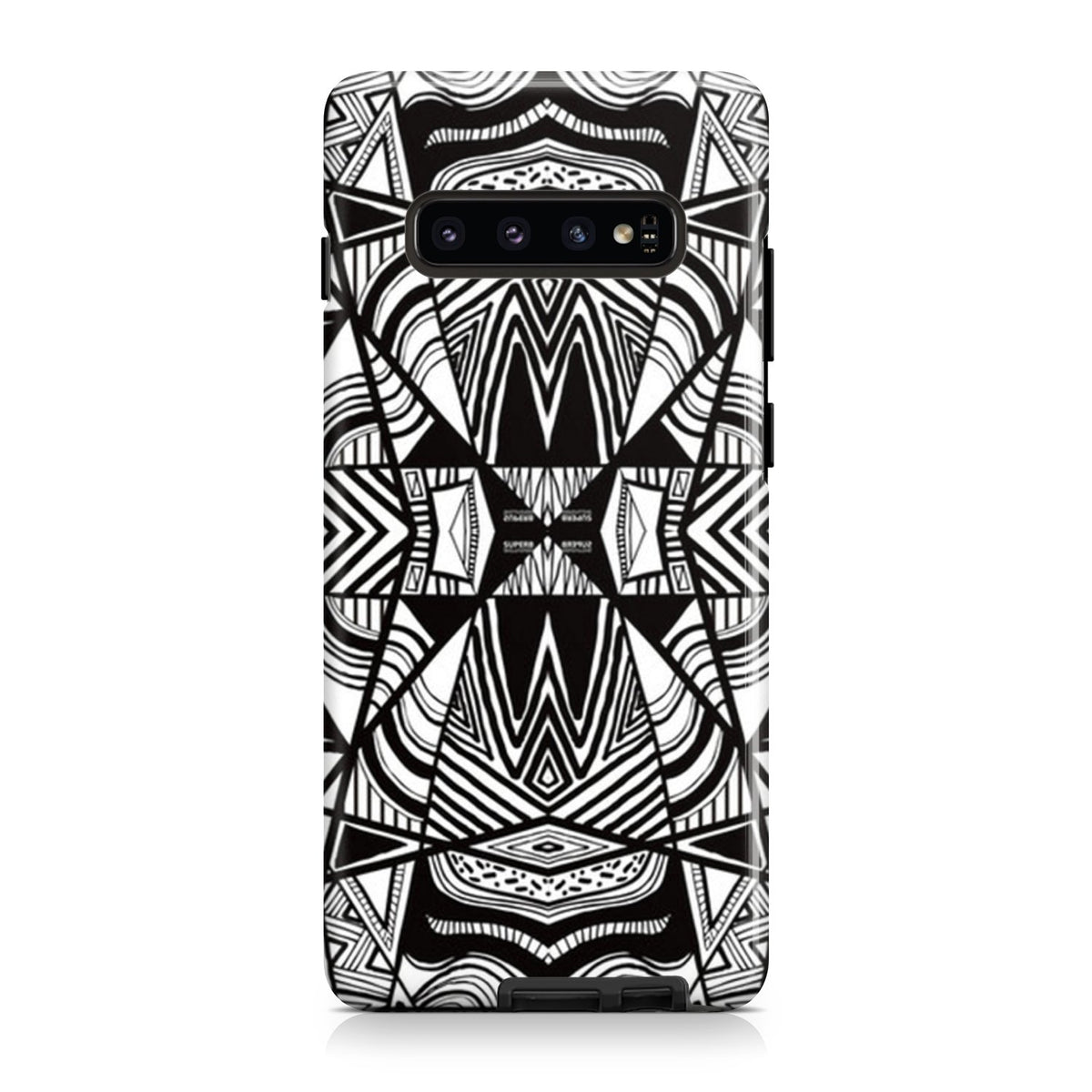 Polynesian Tribal Tough Case White And Black Samsung Galaxy S10 - Polynesian Pride