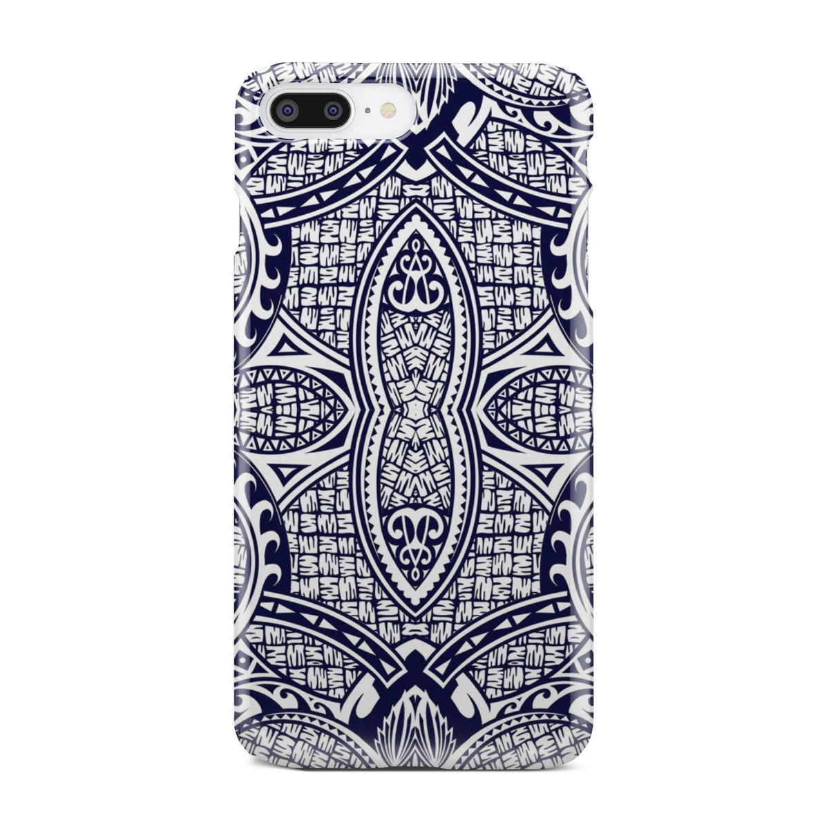 Polynesian Phone Case Blue And White iPhone 8 Plus - Polynesian Pride