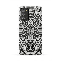 Polynesian Tribal Tough Case Black White Samsung Galaxy Note 20 - Polynesian Pride