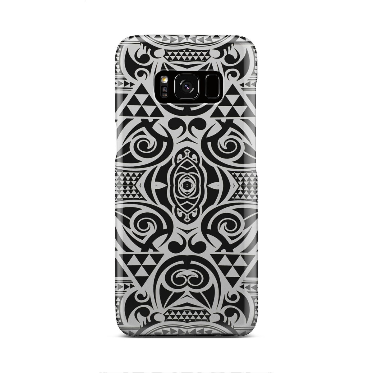 Polynesian Tribal Phone Case Black White Samsung Galaxy S8 - Polynesian Pride