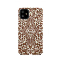 Polynesian Tribal Tough Case Brown iPhone 11 - Polynesian Pride