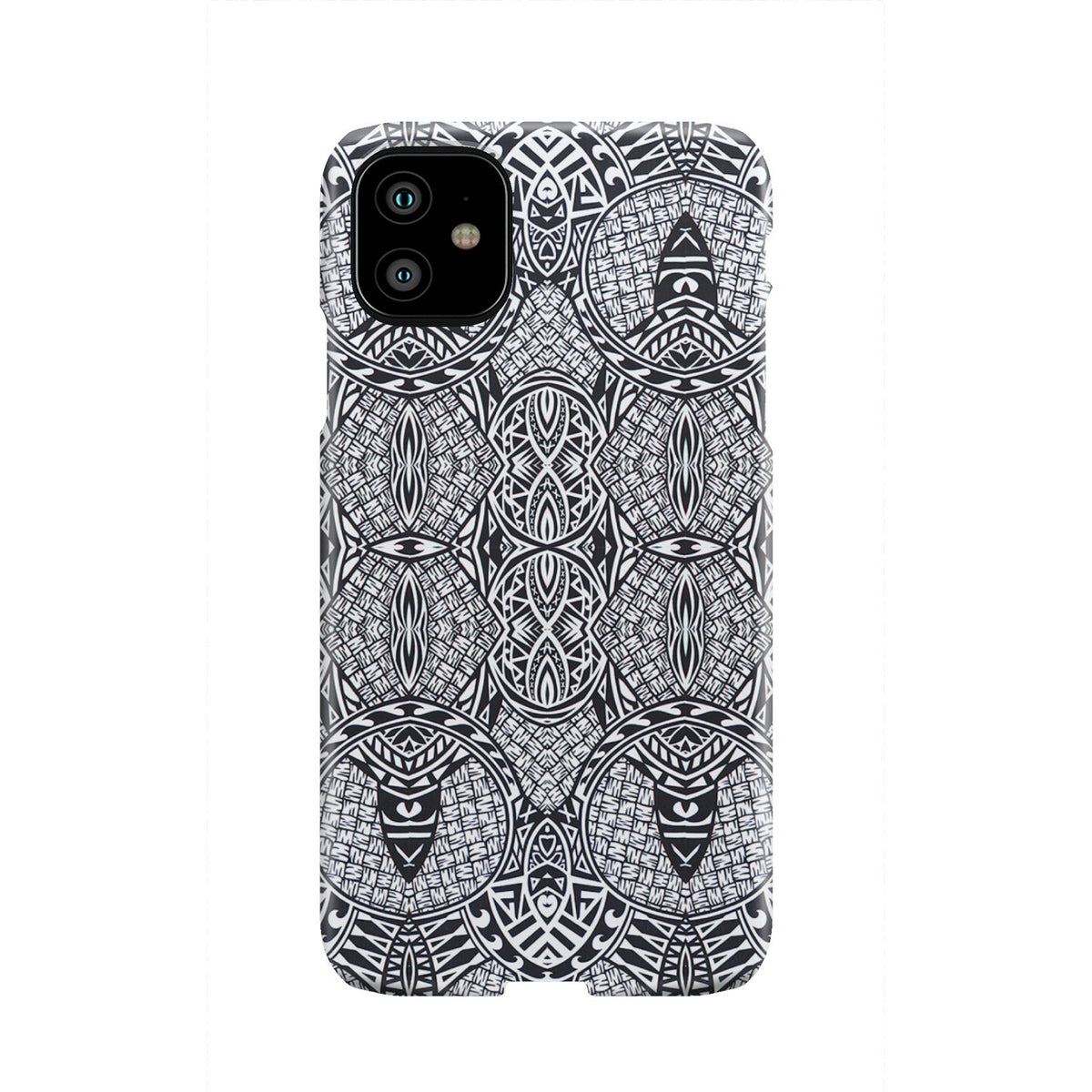 Polynesian Phone Case Black And White iPhone 11 - Polynesian Pride