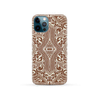 Polynesian Tribal Phone Case Brown iPhone 12 Pro - Polynesian Pride