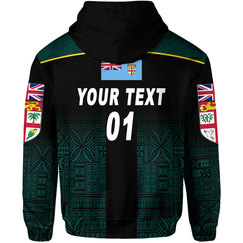 Custom Fiji Lomaiviti Rugby Zip Hoodie Simple Vibes, Custom Text and Number LT8 - Polynesian Pride