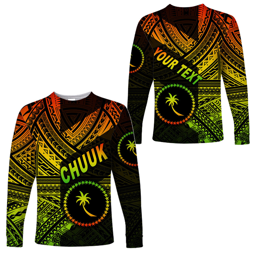 (Custom Personalised) FSM Chuuk Long Sleeve Shirts Original Style - Reggae LT8 Unisex Reggae - Polynesian Pride