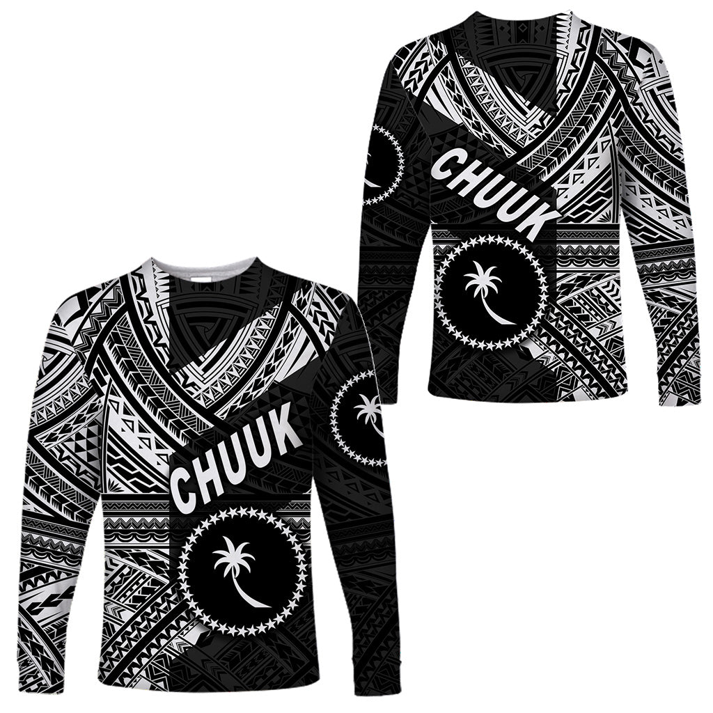 FSM Chuuk Long Sleeve Shirts Original Style - Black LT8 Unisex Black - Polynesian Pride