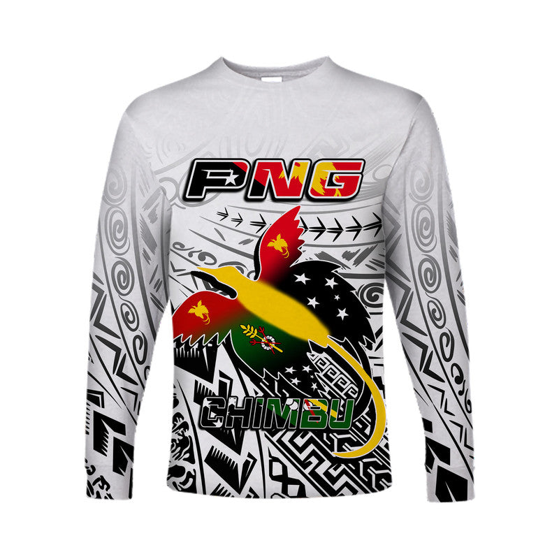 (Custom Personalised) Papua New Guinea And Chimbu Province Long Sleeve Shirt LT6 Unisex white - Polynesian Pride