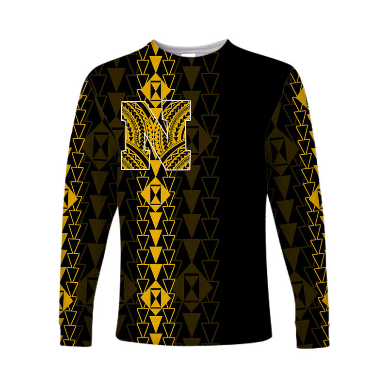 Hawaii - Nanakuli High Mix Kakau Long Sleeve Shirts LT6 Unisex Yellow - Polynesian Pride